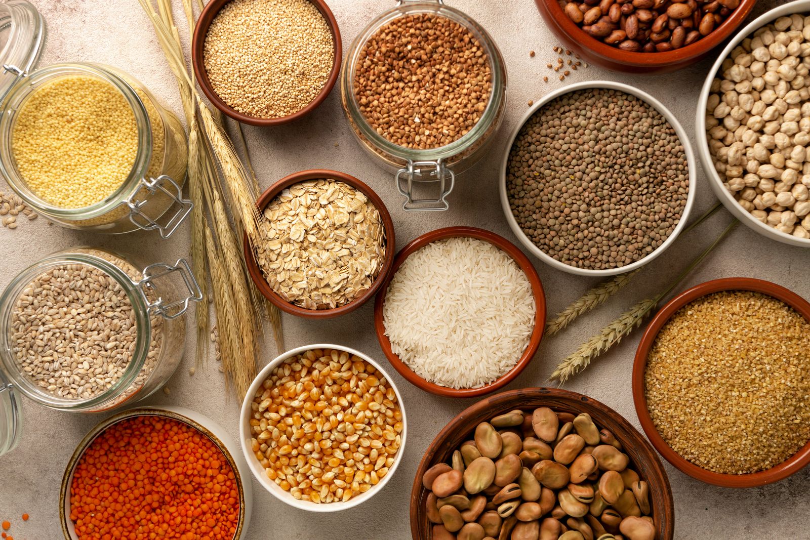 Assorted grains and commodities